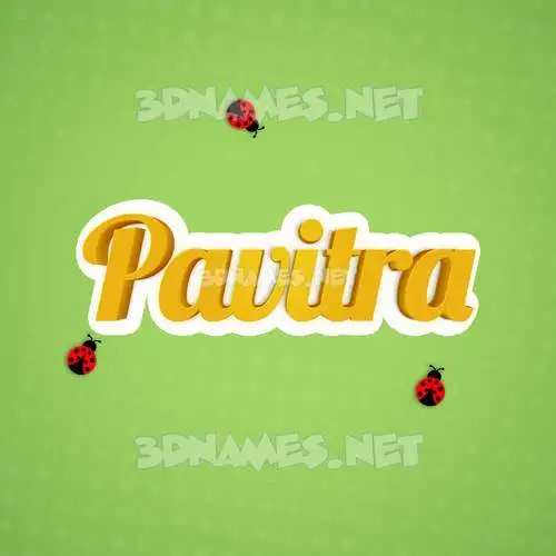 pavitra in Ladybugs style - 3D name wallpaper