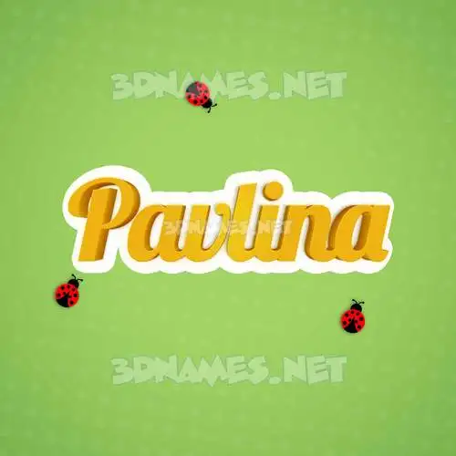 pavlina in Ladybugs style - 3D name wallpaper
