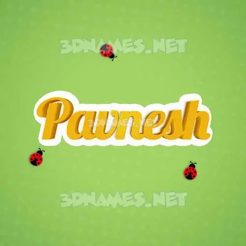 pavnesh in Ladybugs style - 3D name wallpaper