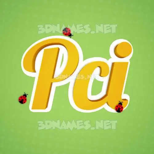 pci in Ladybugs style - 3D name wallpaper