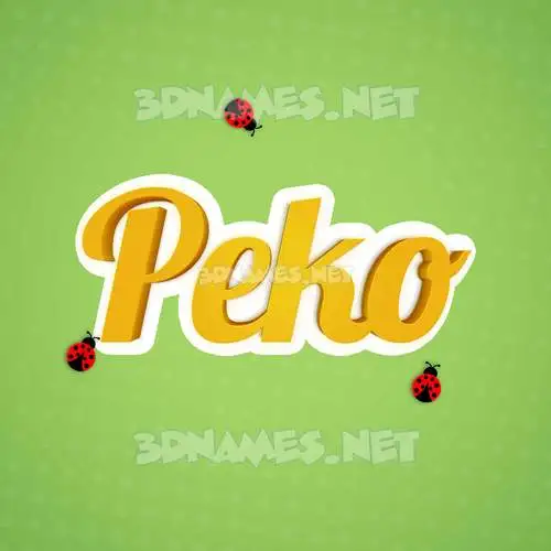 peko in Ladybugs style - 3D name wallpaper peko in Ladybugs style - 3D name wallpaper