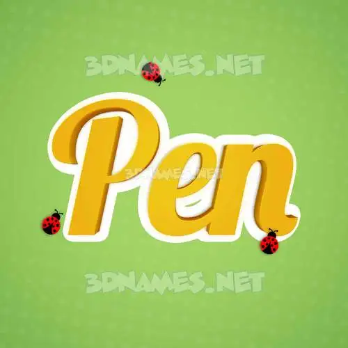 pen in Ladybugs style - 3D name wallpaper pen in Ladybugs style - 3D name wallpaper