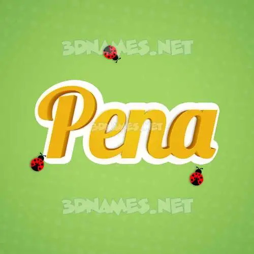 pena in Ladybugs style - 3D name wallpaper pena in Ladybugs style - 3D name wallpaper