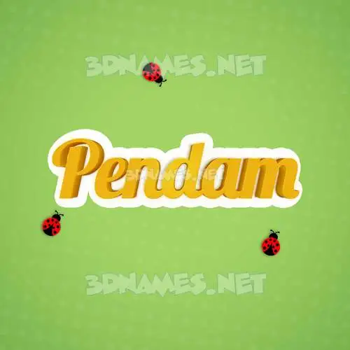 pendam in Ladybugs style - 3D name wallpaper