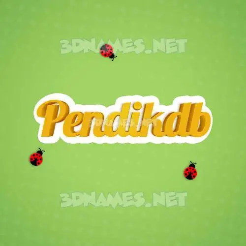 pendikdb in Ladybugs style - 3D name wallpaper pendikdb in Ladybugs style - 3D name wallpaper