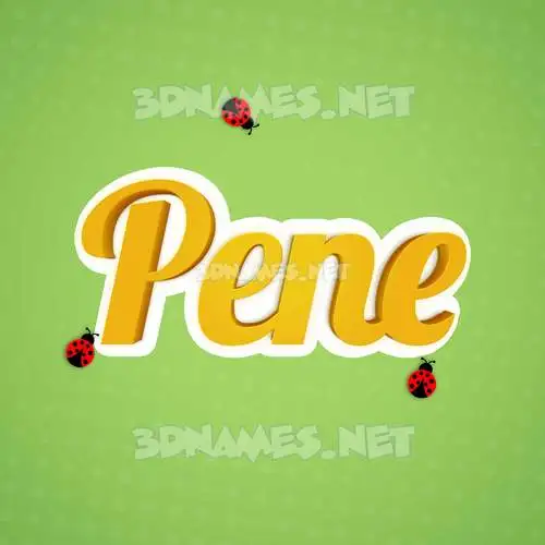 pene in Ladybugs style - 3D name wallpaper
