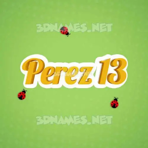 perez 13 in Ladybugs style - 3D name wallpaper perez 13 in Ladybugs style - 3D name wallpaper