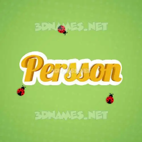 persson in Ladybugs style - 3D name wallpaper