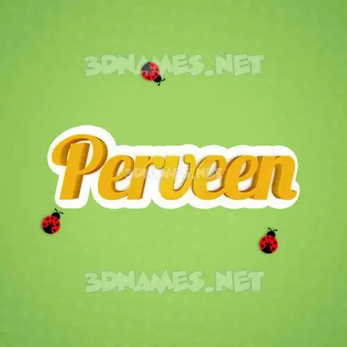 perveen in Ladybugs style - 3D name wallpaper