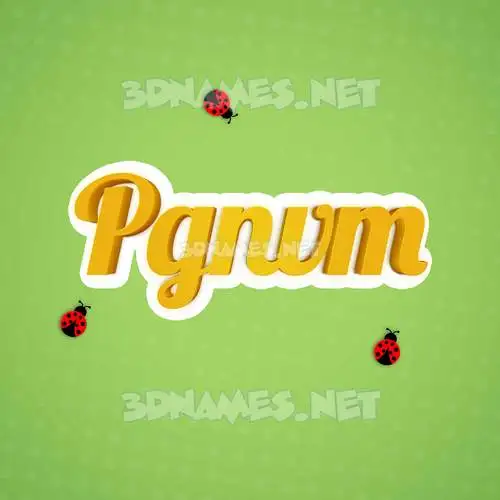 pgnvm in Ladybugs style - 3D name wallpaper pgnvm in Ladybugs style - 3D name wallpaper