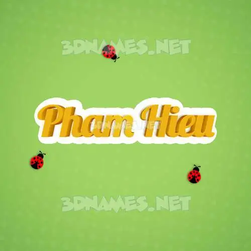 pham hieu in Ladybugs style - 3D name wallpaper