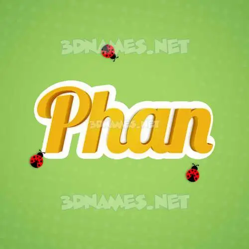phan in Ladybugs style - 3D name wallpaper phan in Ladybugs style - 3D name wallpaper