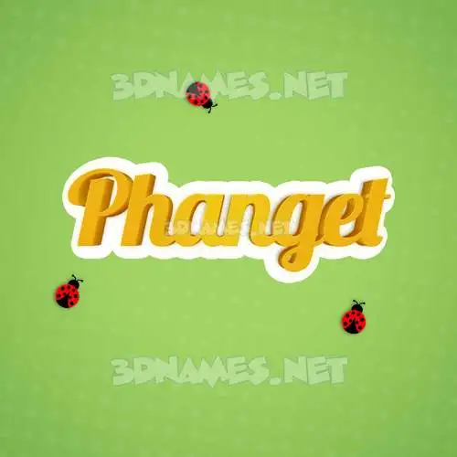 phanget in Ladybugs style - 3D name wallpaper