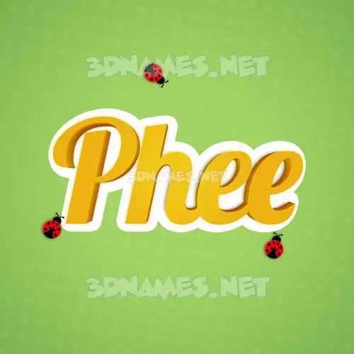 phee in Ladybugs style - 3D name wallpaper phee in Ladybugs style - 3D name wallpaper
