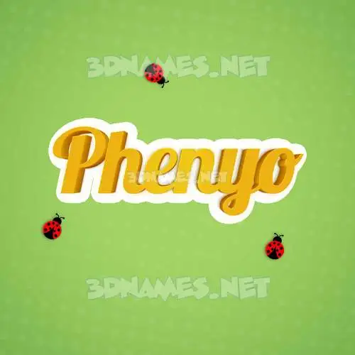 phenyo in Ladybugs style - 3D name wallpaper