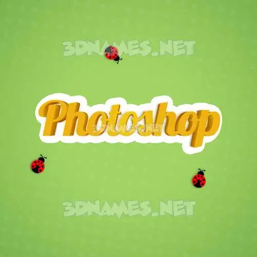 photoshop in Ladybugs style - 3D name wallpaper photoshop in Ladybugs style - 3D name wallpaper