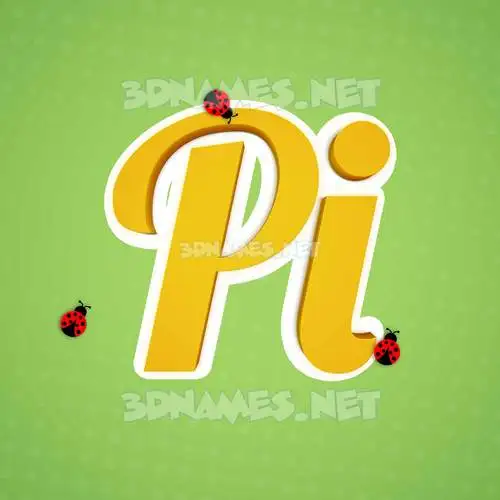pi in Ladybugs style - 3D name wallpaper pi in Ladybugs style - 3D name wallpaper