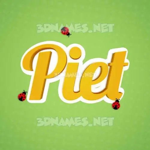 piet in Ladybugs style - 3D name wallpaper piet in Ladybugs style - 3D name wallpaper