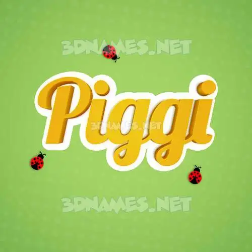 piggi in Ladybugs style - 3D name wallpaper piggi in Ladybugs style - 3D name wallpaper