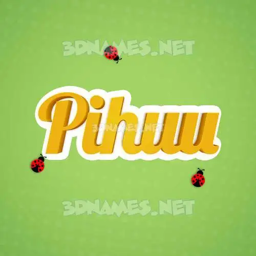 pihuu in Ladybugs style - 3D name wallpaper pihuu in Ladybugs style - 3D name wallpaper