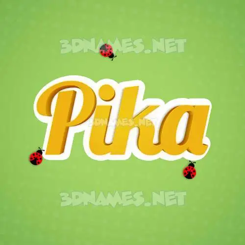 pika in Ladybugs style - 3D name wallpaper pika in Ladybugs style - 3D name wallpaper