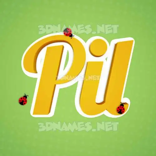 pil in Ladybugs style - 3D name wallpaper pil in Ladybugs style - 3D name wallpaper