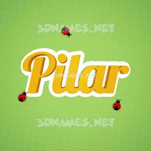 pilar in Ladybugs style - 3D name wallpaper pilar in Ladybugs style - 3D name wallpaper