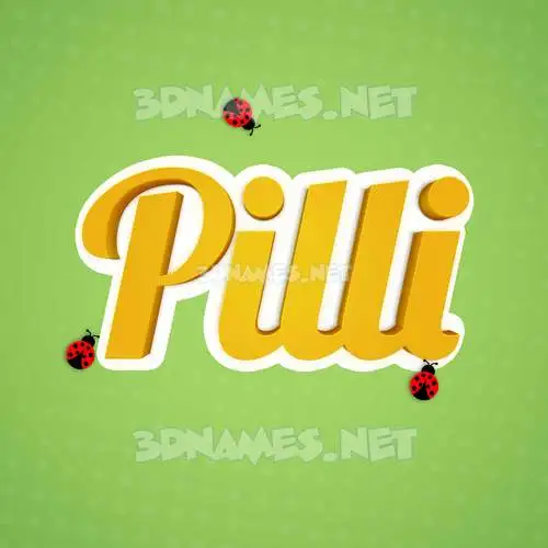 pilli in Ladybugs style - 3D name wallpaper pilli in Ladybugs style - 3D name wallpaper