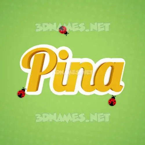 pina in Ladybugs style - 3D name wallpaper