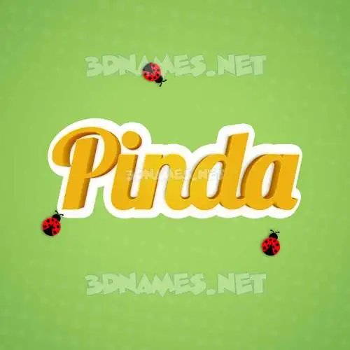 pinda in Ladybugs style - 3D name wallpaper pinda in Ladybugs style - 3D name wallpaper