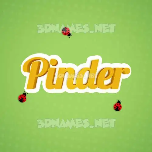 pinder in Ladybugs style - 3D name wallpaper pinder in Ladybugs style - 3D name wallpaper