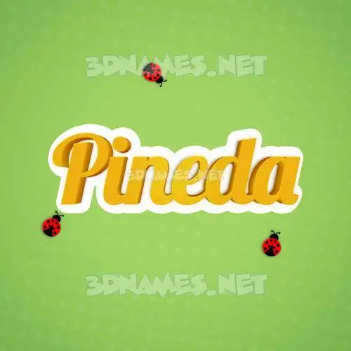 pineda in Ladybugs style - 3D name wallpaper pineda in Ladybugs style - 3D name wallpaper