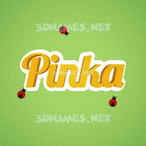 pinka in Ladybugs style - 3D name wallpaper