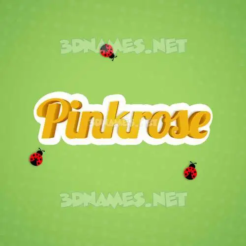 pinkrose in Ladybugs style - 3D name wallpaper pinkrose in Ladybugs style - 3D name wallpaper