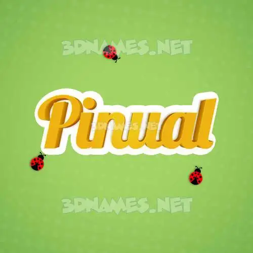 pinual in Ladybugs style - 3D name wallpaper pinual in Ladybugs style - 3D name wallpaper