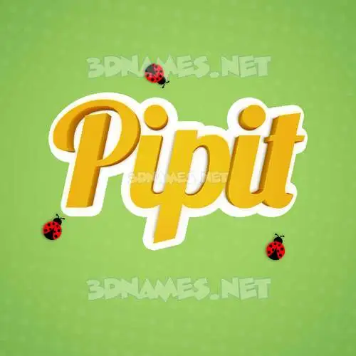 pipit in Ladybugs style - 3D name wallpaper pipit in Ladybugs style - 3D name wallpaper