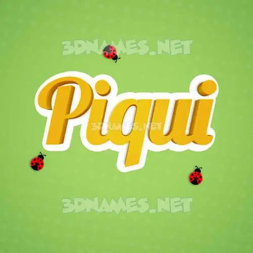 piqui in Ladybugs style - 3D name wallpaper piqui in Ladybugs style - 3D name wallpaper