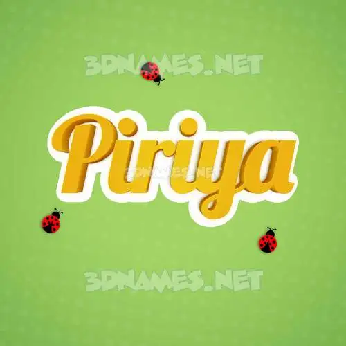 piriya in Ladybugs style - 3D name wallpaper piriya in Ladybugs style - 3D name wallpaper