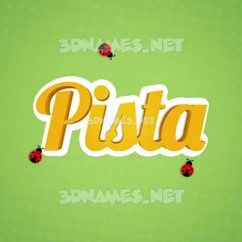 pista in Ladybugs style - 3D name wallpaper pista in Ladybugs style - 3D name wallpaper