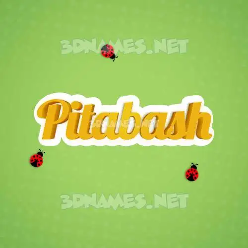pitabash in Ladybugs style - 3D name wallpaper pitabash in Ladybugs style - 3D name wallpaper
