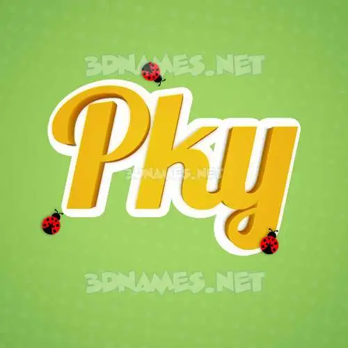 pky in Ladybugs style - 3D name wallpaper pky in Ladybugs style - 3D name wallpaper