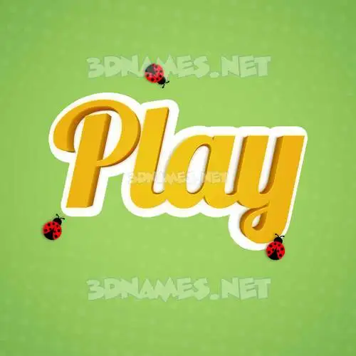 play in Ladybugs style - 3D name wallpaper play in Ladybugs style - 3D name wallpaper
