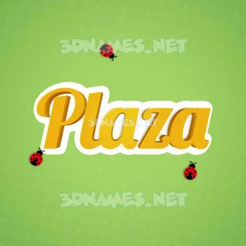 plaza in Ladybugs style - 3D name wallpaper plaza in Ladybugs style - 3D name wallpaper