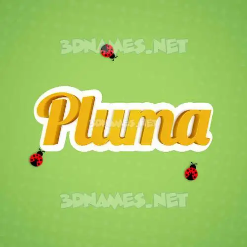 pluma in Ladybugs style - 3D name wallpaper pluma in Ladybugs style - 3D name wallpaper