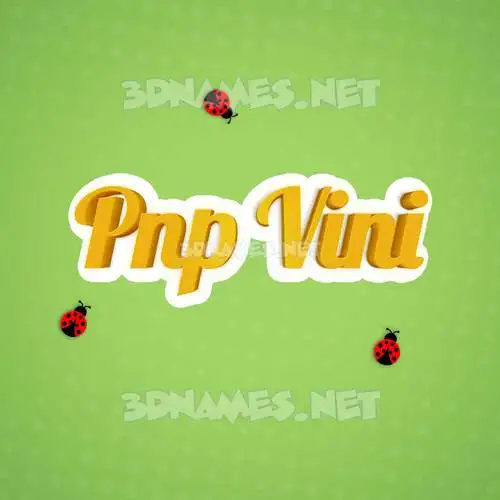 pnp vini in Ladybugs style - 3D name wallpaper pnp vini in Ladybugs style - 3D name wallpaper