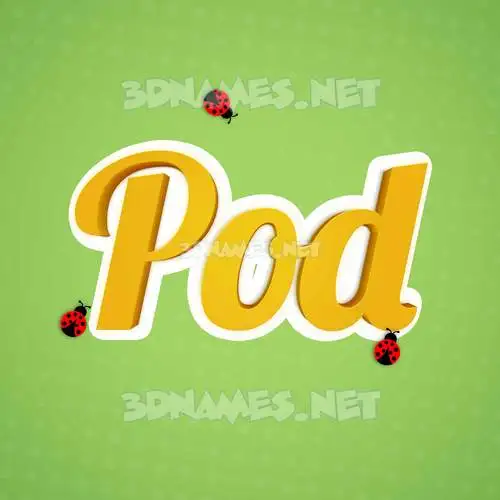 pod in Ladybugs style - 3D name wallpaper pod in Ladybugs style - 3D name wallpaper