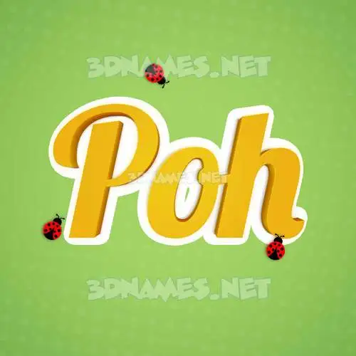 poh in Ladybugs style - 3D name wallpaper poh in Ladybugs style - 3D name wallpaper