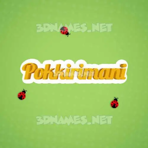 pokkirimani in Ladybugs style - 3D name wallpaper pokkirimani in Ladybugs style - 3D name wallpaper
