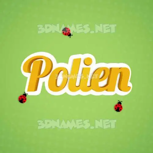 polien in Ladybugs style - 3D name wallpaper polien in Ladybugs style - 3D name wallpaper