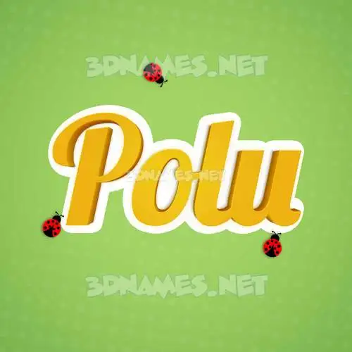 polu in Ladybugs style - 3D name wallpaper polu in Ladybugs style - 3D name wallpaper